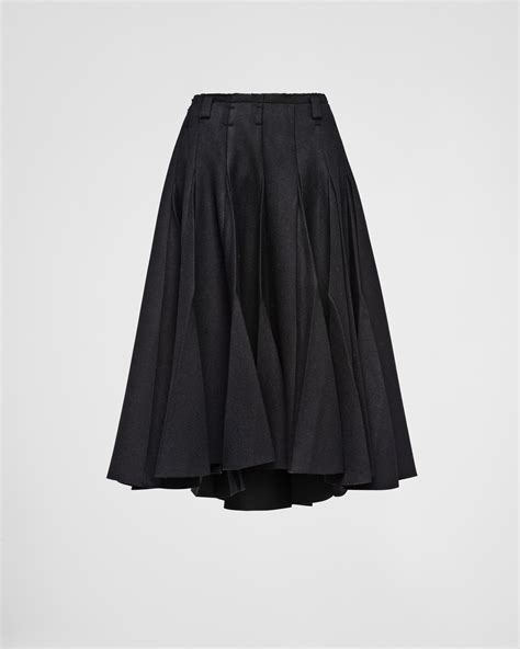 prada shiny skirt|prada black pleated skirt.